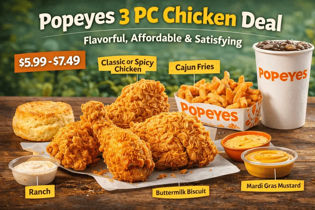 Popeyes 3 PC Chicken Deal