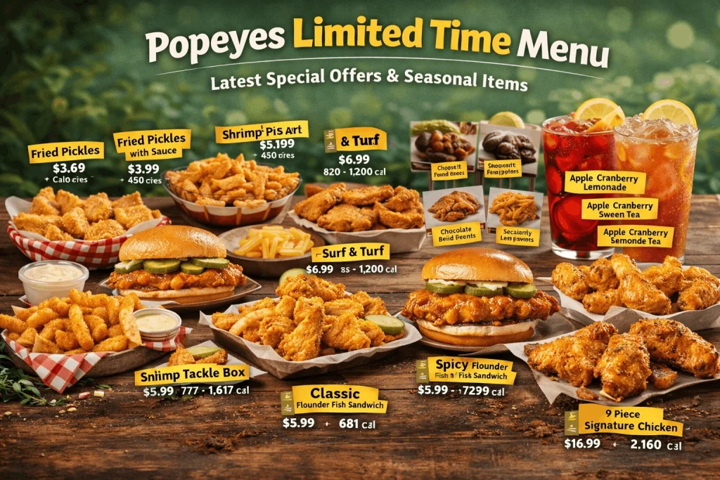 Popeyes Limited Time Menu
