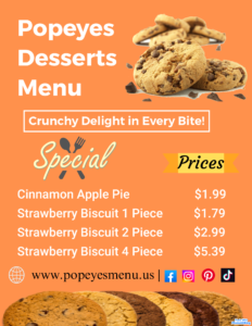 Popeyes Desserts menu