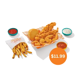 1/4 lb. Popcorn Shrimp & 2 Tenders